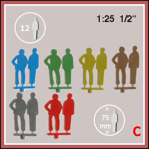 12 Personnages en silhouette 1 25 Réduction