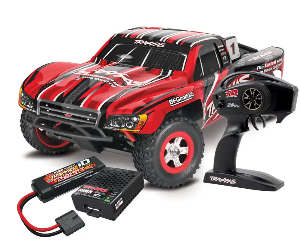 Traxxas Mini Slash 4X4 RTR 1/16 - 70054-8 rouge Paiement Sécurisé