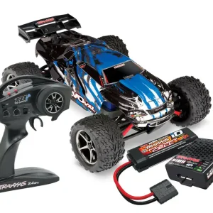 Offre Spéciale Traxxas Mini E Revo Brushless 1/16 VXL TQI ID TSM 71076-8 bleu