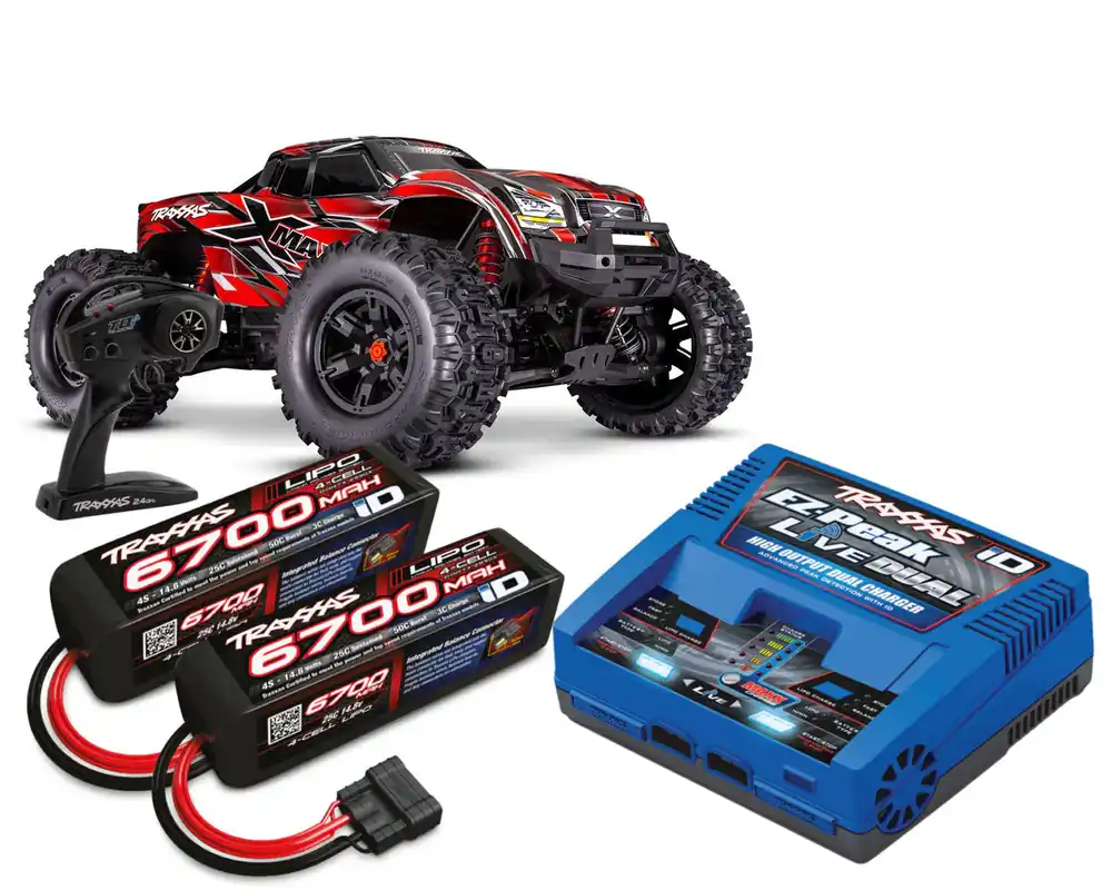 Pack XMaxx Traxxas 8S Belted rouge RTR 1/6 brushless 77096-4 Commander Vite