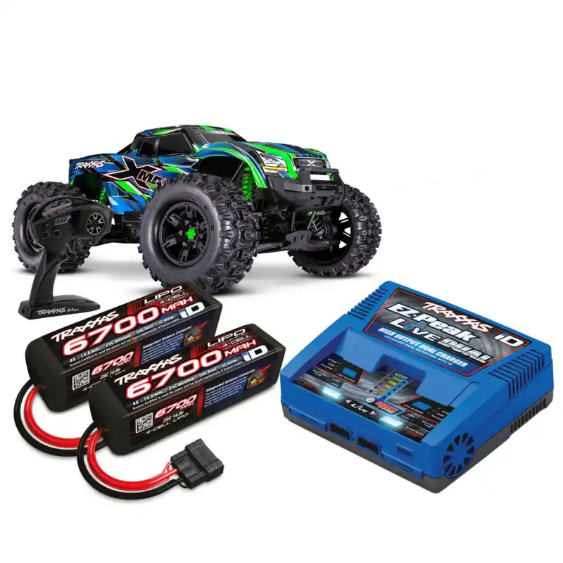 Pack Traxxas XMaxx 4x4 8S Belted vert RTR 1/6 brushless 77096-4 Vente Directe