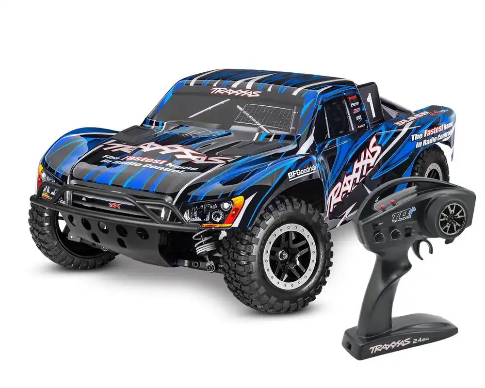 Bon Plan Traxxas Slash 4X4 VXL brushless HD 68386-4 bleu