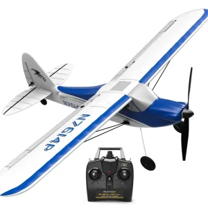 Avion RC débutant V761-4 Volantex Sport CUB 500 4CH avec stabilisateur de vol bleu Produit De Marque