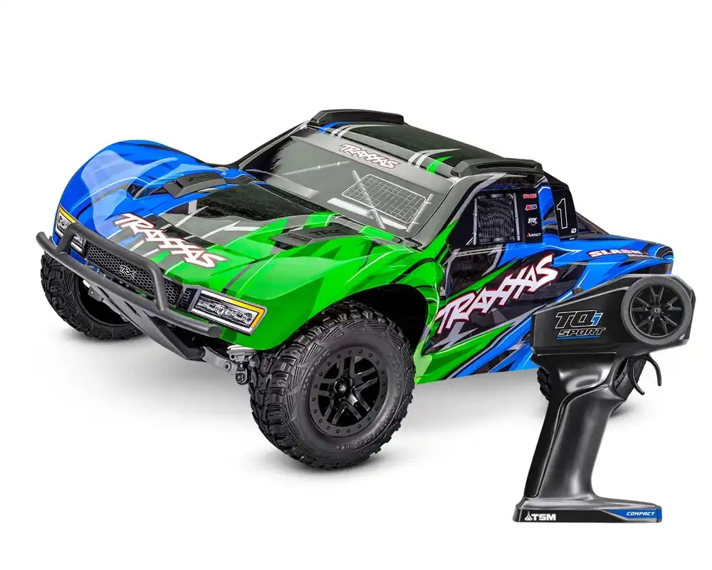 Traxxas Slash 4x4 VX3 Brushless vert 68454-4- Prix Cassé