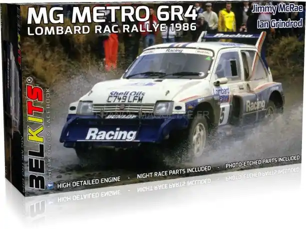 MG metro 6R4 lombard RAC rallye 1986 1/24 - Belkits 0016 Nouvel Arrivage