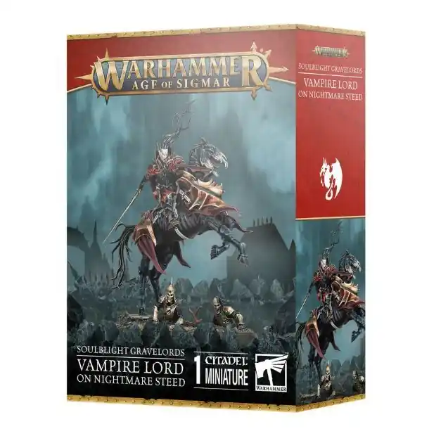 Soulblight Gravelords Vampire lord on nightmare steed - Warhammer 91-82 Prix Choc