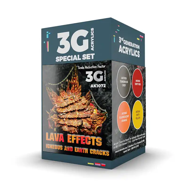 Wargame Color set Lava effects - AK 1072 Achetez Aujourd'hui