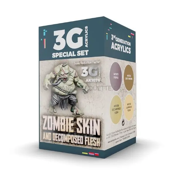 Wargame Color set Zombie skin - AK 1076 Authentique