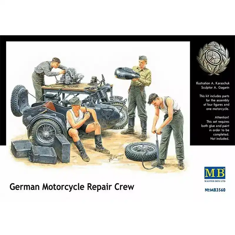 Promotion Saisonnière MASTER BOX 3560 Equipe De Réparation De Moto Allemands WWII - 1/35
