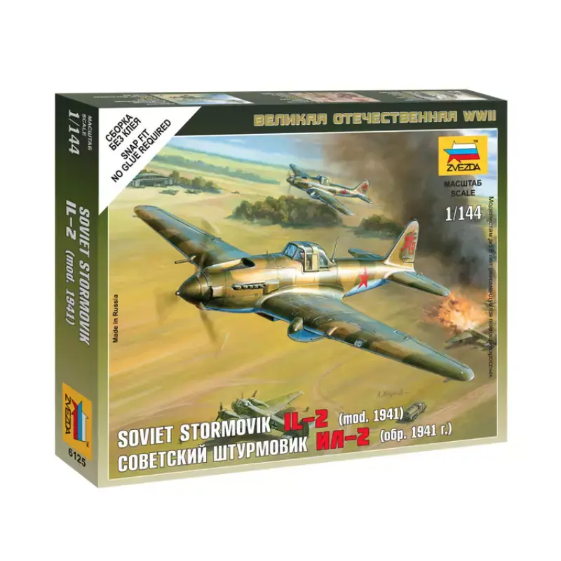 ZVEZDA 6125 Stormovik IL-2 Soviétique (Mod.1941) - 1/144 Offre Du Jour