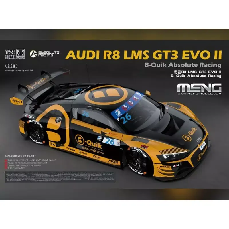 Offre Limitée MENG CS-011 AUDI r8 LMS gt3 EVO II N°26 - 1/24