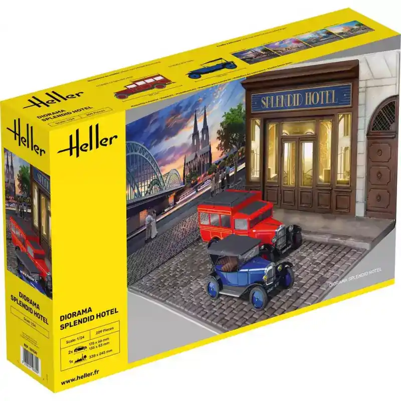 Acheter En Ligne HELLER 50330 Diorama Citroen c4 "Splendid Hotel" Et 5cv Trèfle - 1/24
