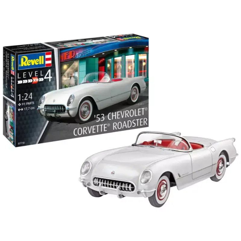 Achetez Aujourd'hui REVELL 07718 Chevrolet Corvette Roadster 1953 - 1/24