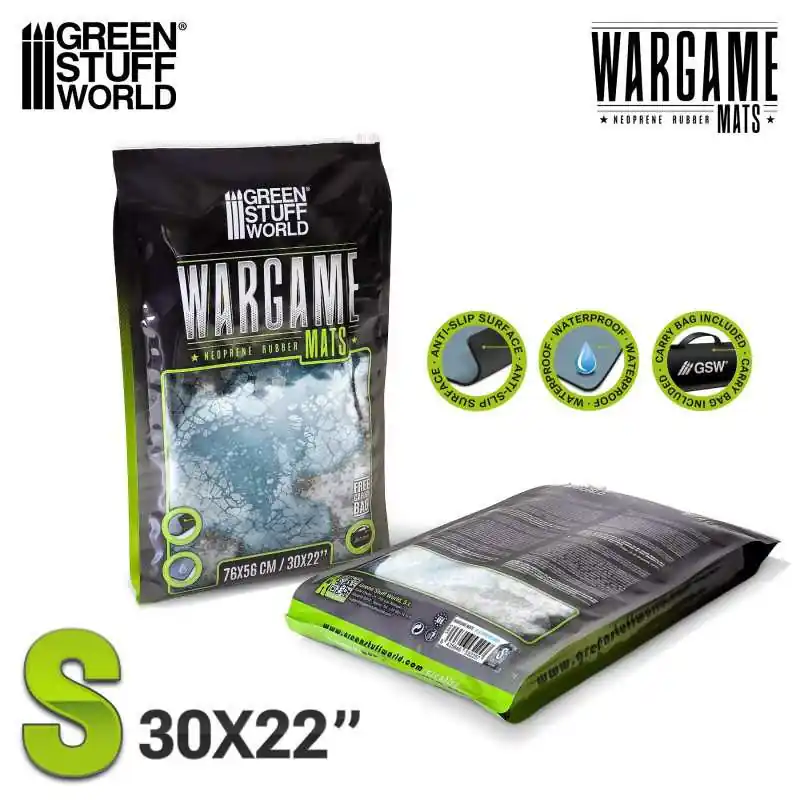 Green Stuff World 5865 Tapis Néoprène 22X32" Blizzard Hollows (56X76Cm) Haute Qualité