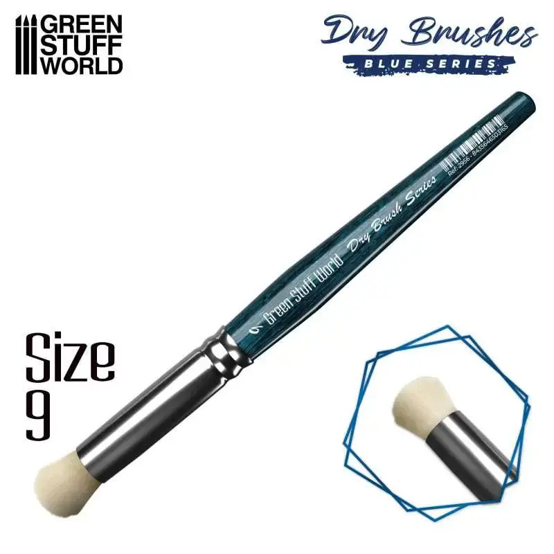 Green Stuff World 2956 Pinceau De Brossage BLEU SERIES - Numéro 9 Petit Prix