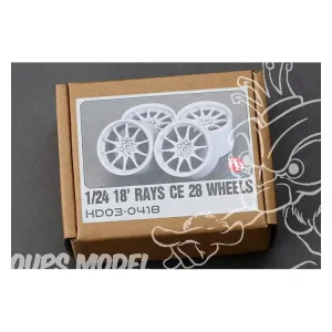 HOBBY DESIGN Kit resine 03-0418 4 jantes en resine 18" Rays CE 28 1/24 Meilleure Vente