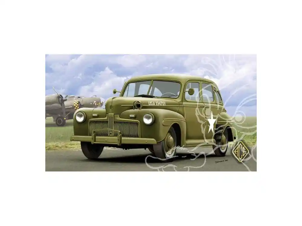 Ace Maquettes Militaire 72298 FORD FORDOR US ARMY STAFF CAR MODEL 1942 1/72 Petit Prix