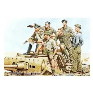 Certifié Master Box maquette militaire 3561 ROMMEL AU MILIEU DE SES TANKISTES 1/35