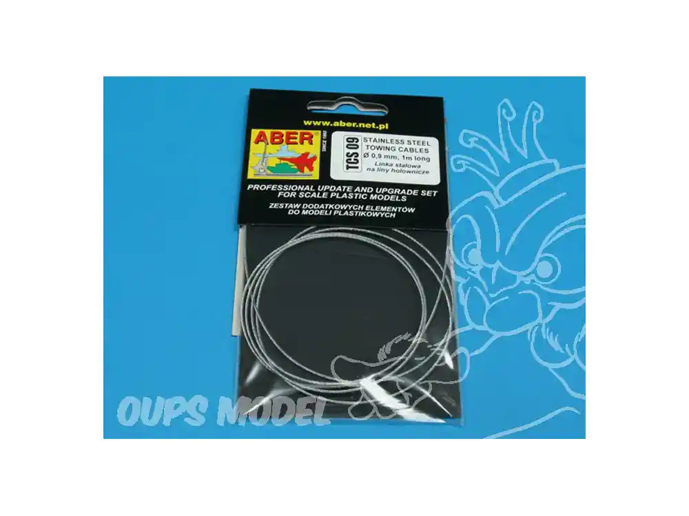 Commande En Gros Aber tcs09 Cable Acier inoxydable de remorquage ø0,9mm, longueur 1m
