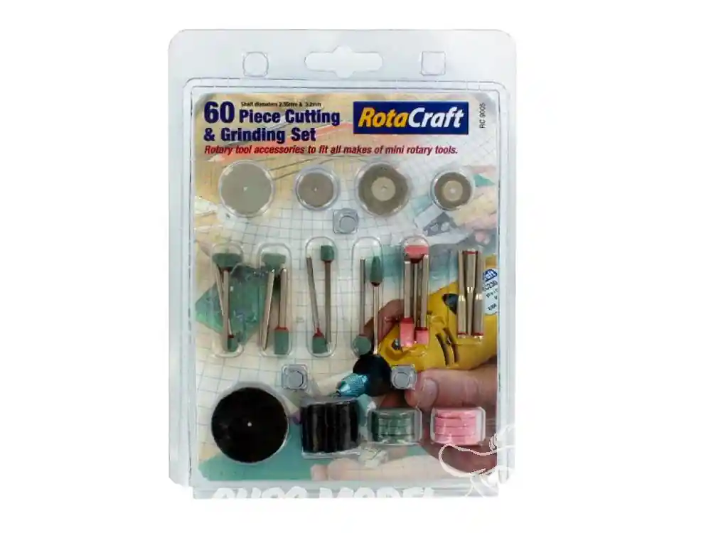 RotaCraft OUTILLAGE rc9005 SET DE 60 PIECES DECOUPE ET MEULAGE Nouveauté