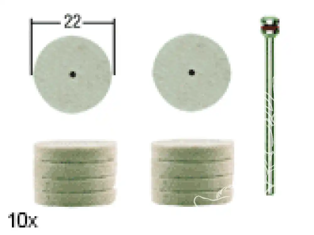 Proxxon outillage 28798 10 Disques feutrees a polir 22 x 4mm Marque