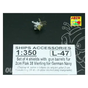 Offre Limitée Aber 350L47 Set de futs de canons avec 4 boucliers 2cm flak 38 1/350
