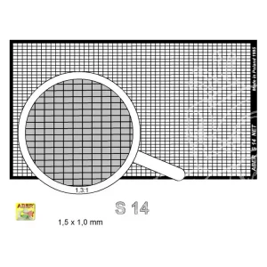 Aber S14 Filet maille 1,5x1mm plaque 78x44mm Produit De Marque