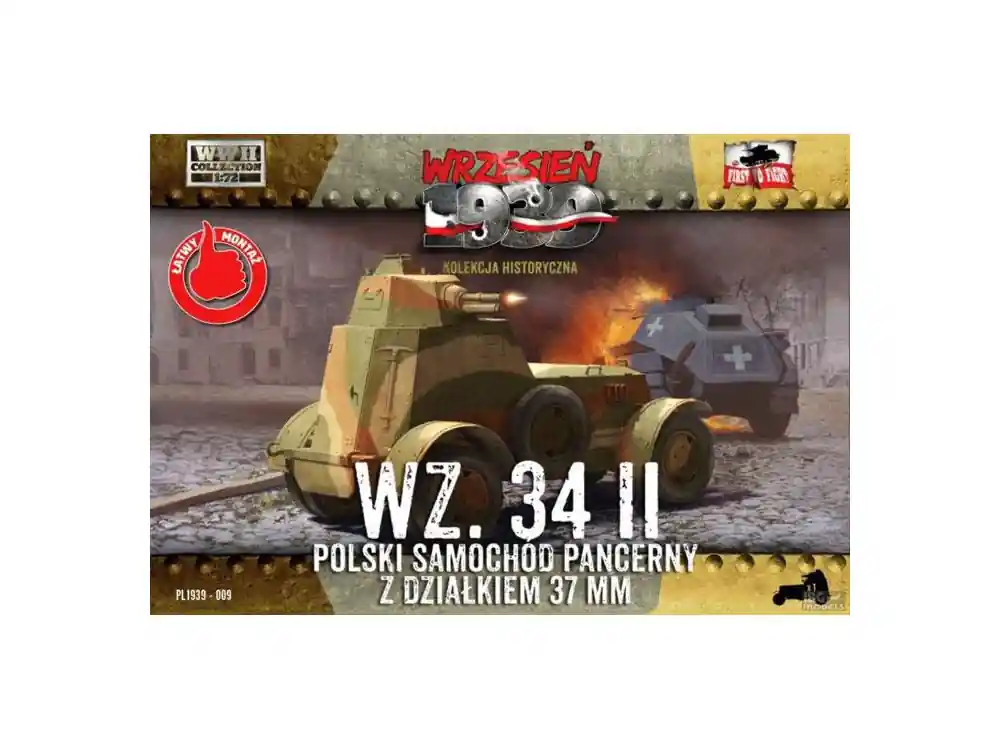 First to Fight maquette militaire pl009 Wz. 34/II AUTOMITRAILLEUSE POLONAISE 1/72 Livraison Express