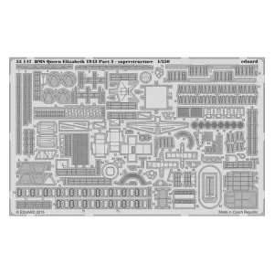 Eduard photodecoupe bateau 53147 HMS Queen Elizabeth 1943 Partie 3 Trumpeter 1/350 Achetez Aujourd'hui
