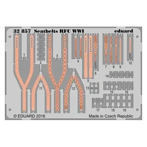 Eduard photodécoupe avion 32857 Harnais RFC WWI 1/32 Haute Qualité