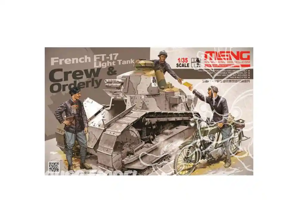 Prix Promo Meng maquette militaire HS-005 EQUIPAGE DE CHAR FT-17 FRANCAIS 1918 avec MOTOCYCLETTE 1/35
