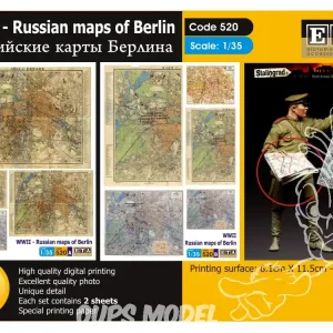 Commander Vite ETA diorama 520 Imprimé Cartes Russes de Berlin WWII 1/35