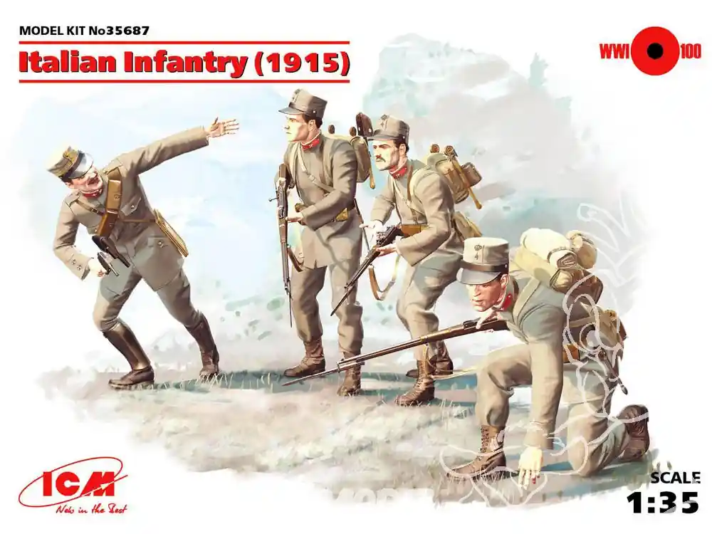 Bon Plan Icm maquette figurines 35687 Infanterie Italienne 1915 1/35