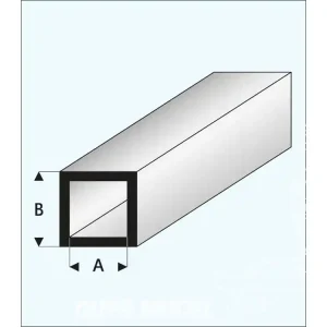 maquett 420-52/3 1 Profilé styrene blanc carré 2x4mm 330mm de long Offre Exclusive