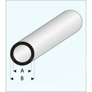 Vente Flash maquett 419-55/3 1 Profilé styrene blanc rond 3x4mm 330mm de long