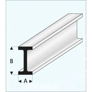 maquett 414-54/3 1 Profilé styrene blanc profilé I 3x6mm 330mm de long Petit Prix