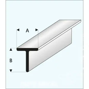 Must-Have maquett 413-52/3 1 Profilé styrene blanc profilé T 2x2mm 330mm de long