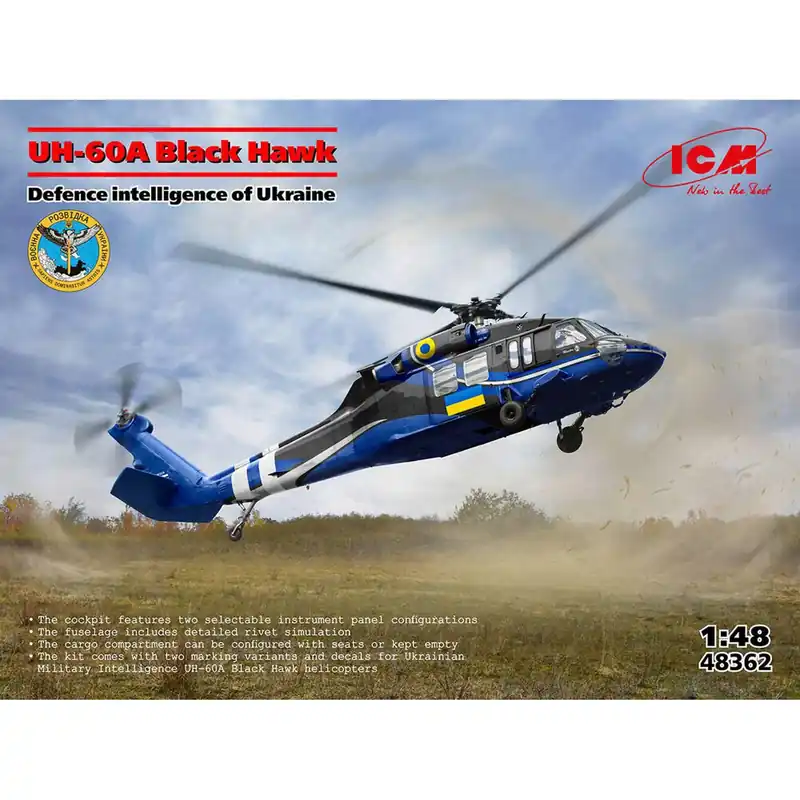Promotion Maquette hélicoptère black hawk UH-60A - défence ukrainienne - ICM