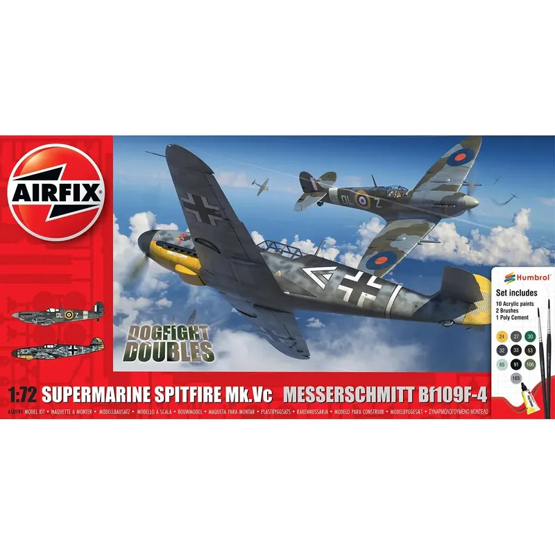 Promotion Maquettes Supermarine Spitfire Mk.Vc vs Bf109F-4 Double Dogfight Double - Airfix
