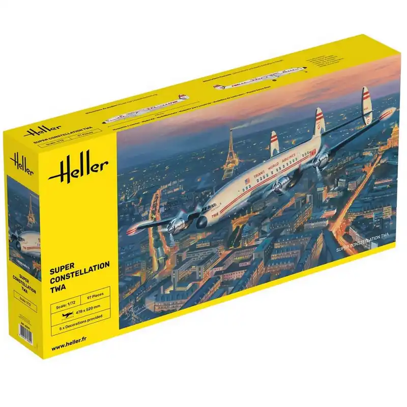 Haute Qualité Maquette Avion Super Constellation TWA - Heller