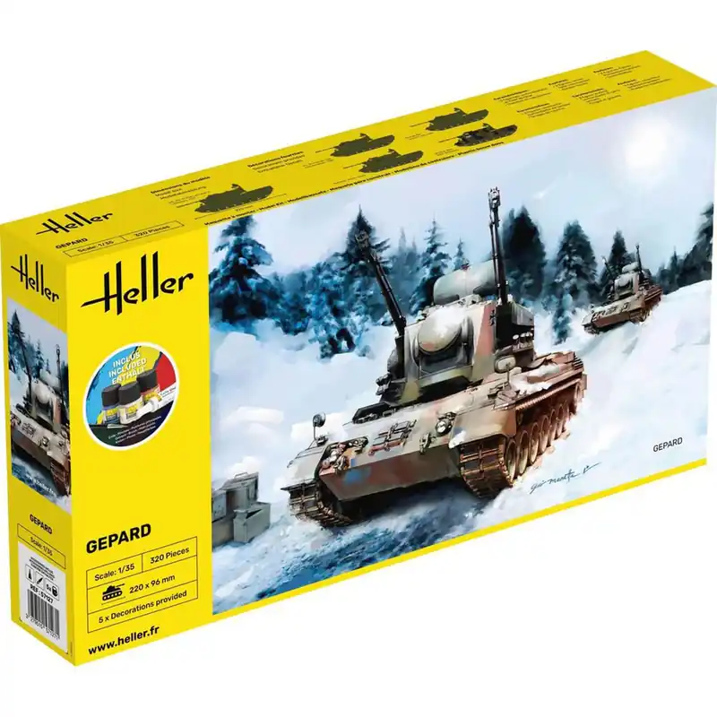 Maquette Char Starter Kit Gepard - Heller Réduction