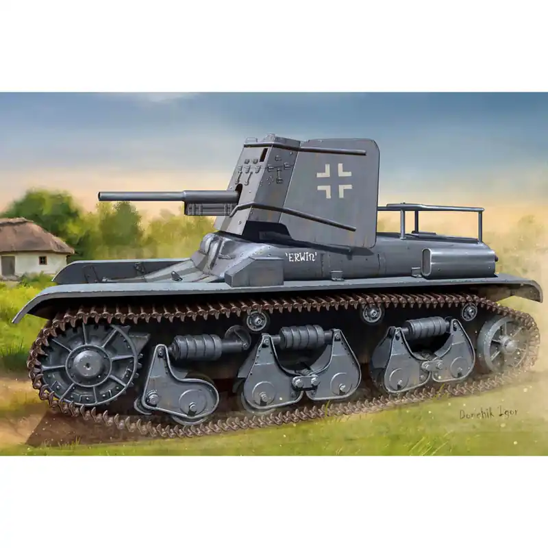 Commander Maintenant Maquette char Allemand 3,7 cm Pak 35/36 auf Pz.Kpfw 35R (f) - Hobby Boss