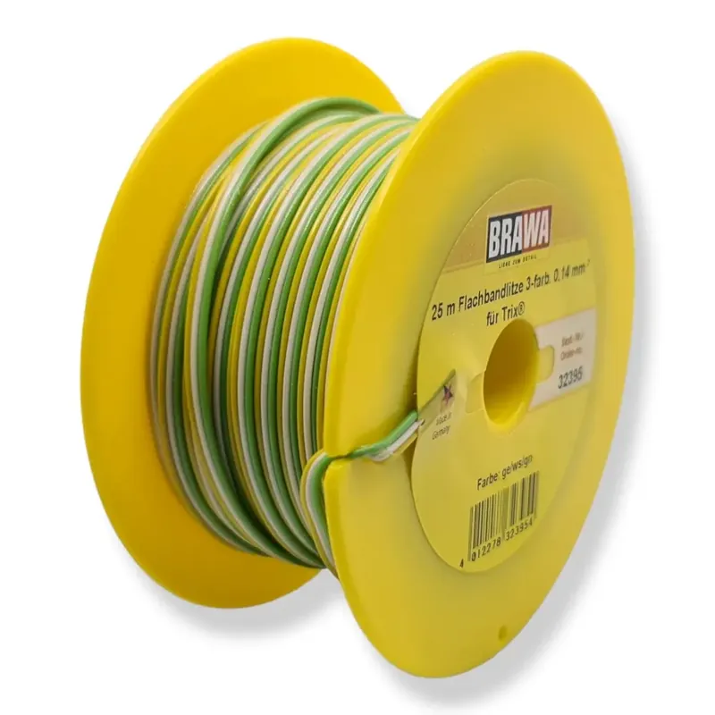 Nouvelle Collection Bobine de câble - Brawa 32395 - jaune / blanc / vert - pour Trix