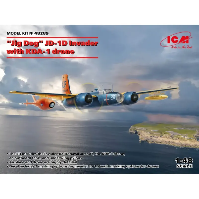 JD-1D « Jig Dog » Invader avec drone KDA-1 - ICM 48289 - 1/48 Pas Cher