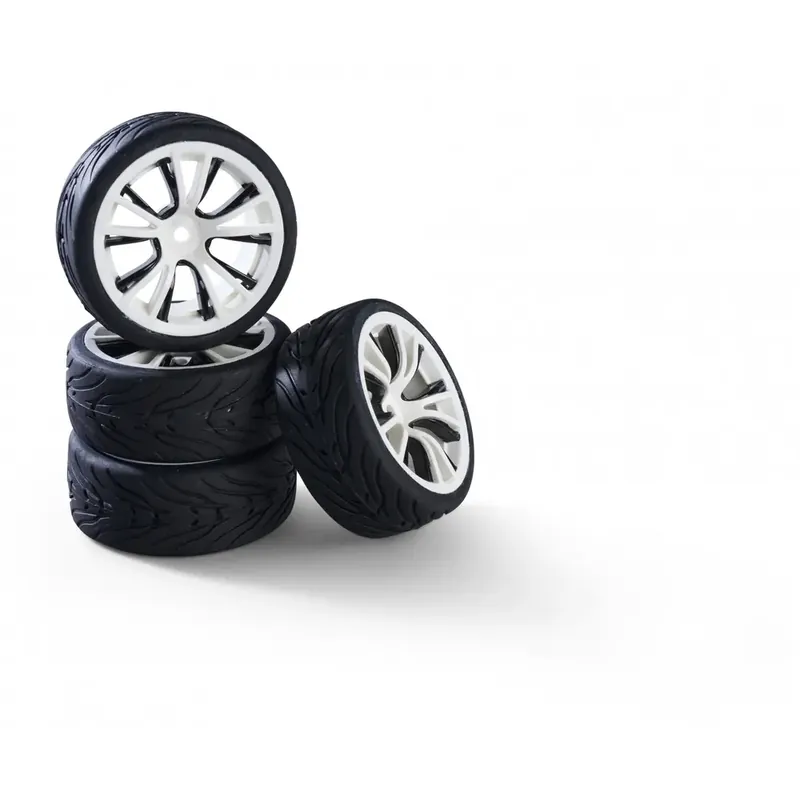 Jeu de 4 roues M-Design Noir/Blanc - Carson 500900183 - 1/10 Bon Plan