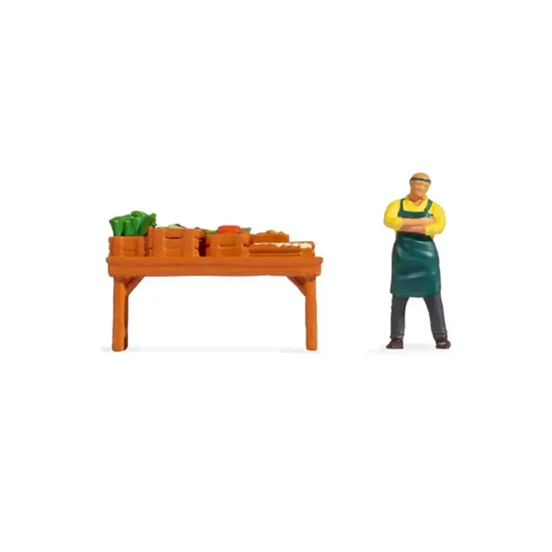 Scène stand de légumes - Noch 16500 - HO 1/87 Pas Cher