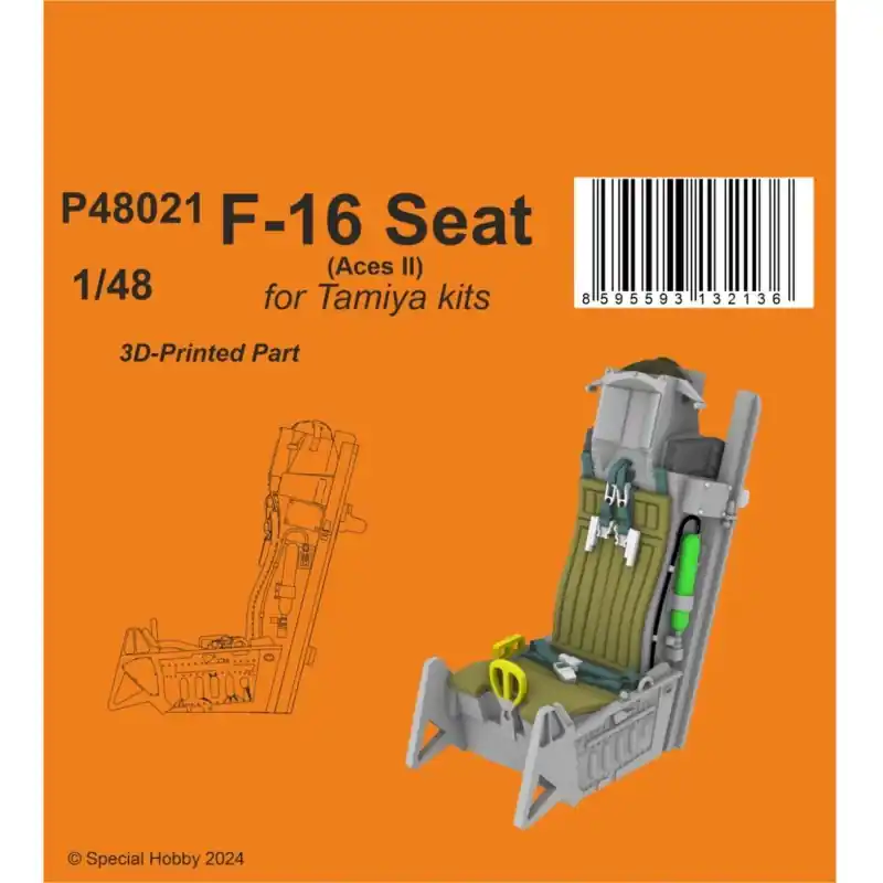 CMK 129-P48021 3D PRINTED PARTS F-16 SEAT (ACES II) 1/48 / FOR TAMIYA KITS Dernière Chance