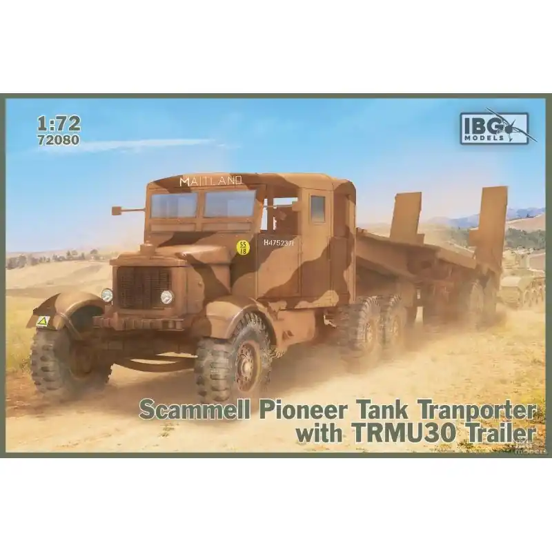 IBG 72080 MAQUETTE MILITAIRE SCAMMELL PIONEER TANK TRANSPORTER WITH TRCU30 TRAILER 1/72 Solde