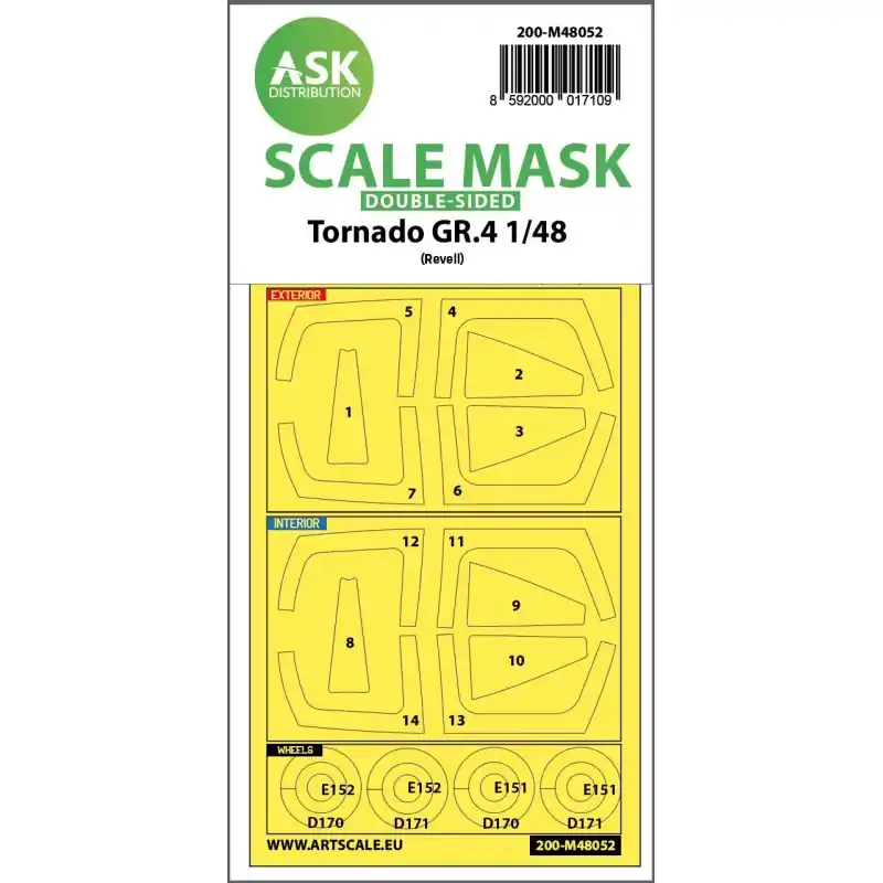 Populaire ASK ART SCALE KIT M48052 MASK TORNADO GR.4 1/48
