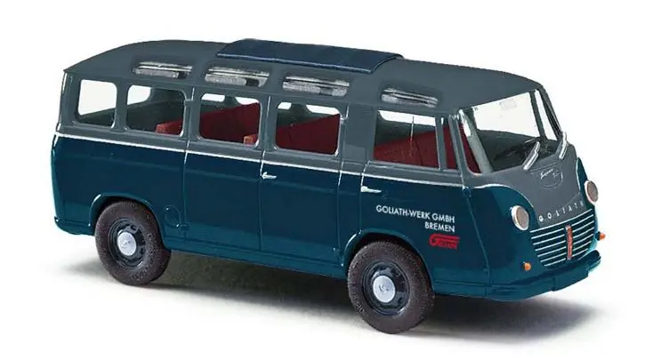 *SOLDES* - MINIBUS BORGWARD GOLIATH EXPRESS 1100 BLEU FONCE ET GRIS ENTRE 1953 ET 1961 Soldes